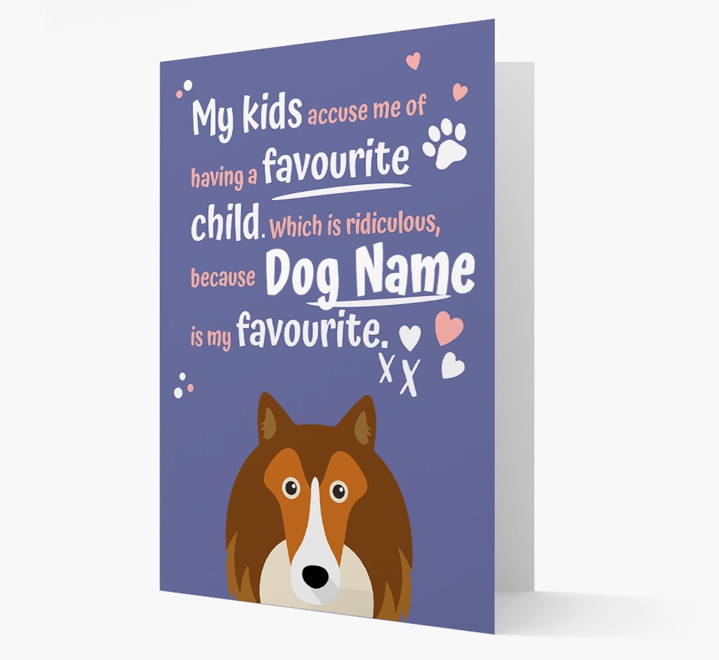 'Favourite Child' - Personalised {breedFullName} Card