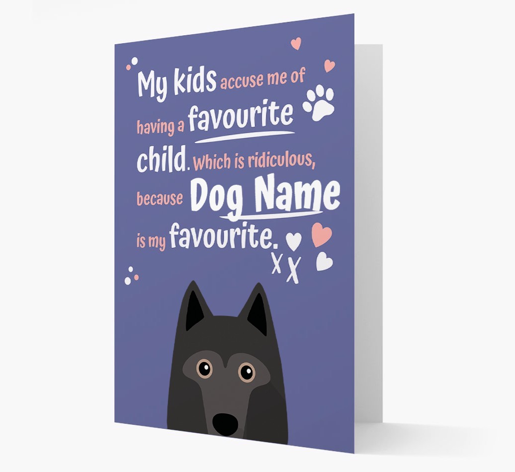 'Favourite Child' - Personalised {breedFullName} Card