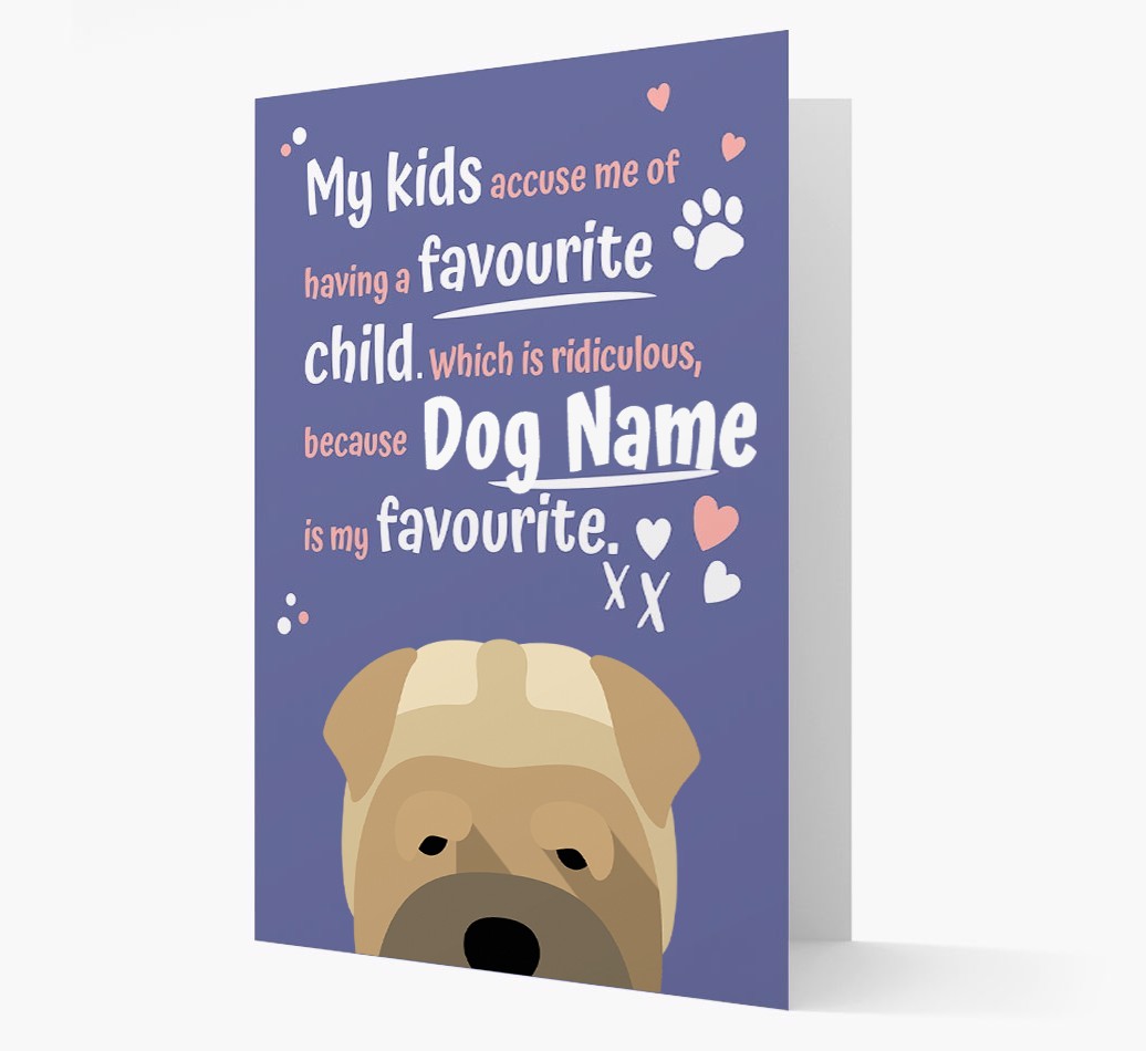 'Favourite Child' - Personalised {breedFullName} Card