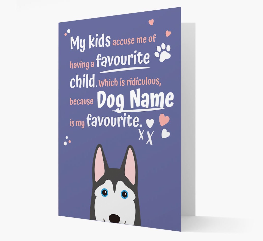 'Favourite Child' - Personalised {breedFullName} Card