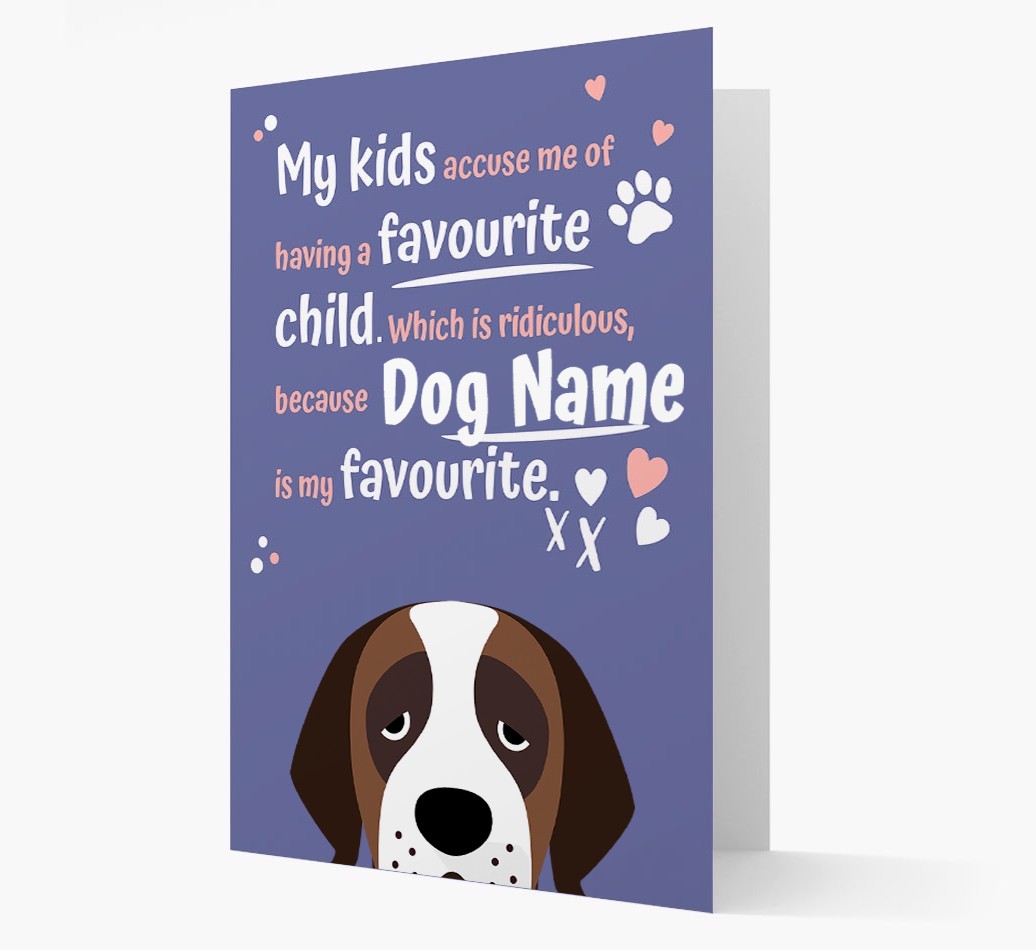 'Favourite Child' - Personalised {breedFullName} Card