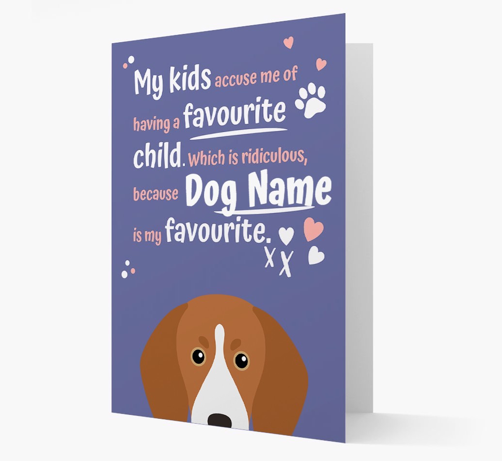 'Favourite Child' - Personalised {breedFullName} Card