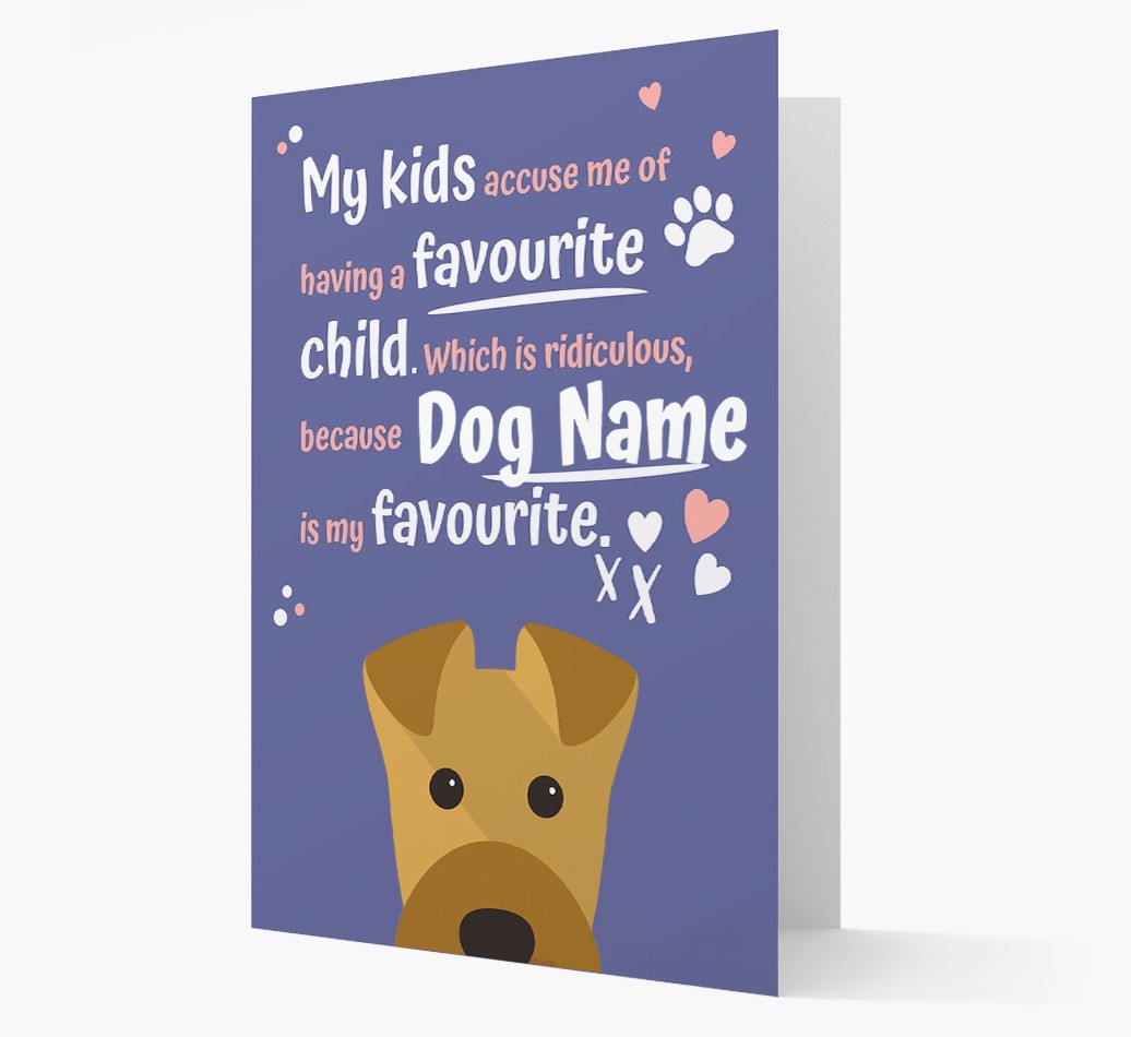 'Favourite Child' - Personalised {breedFullName} Card