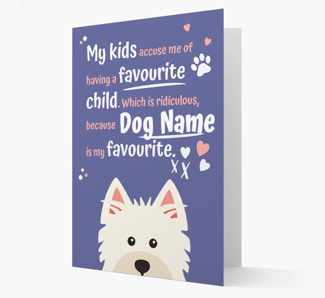 'Favourite Child' - Personalised {breedFullName} Card