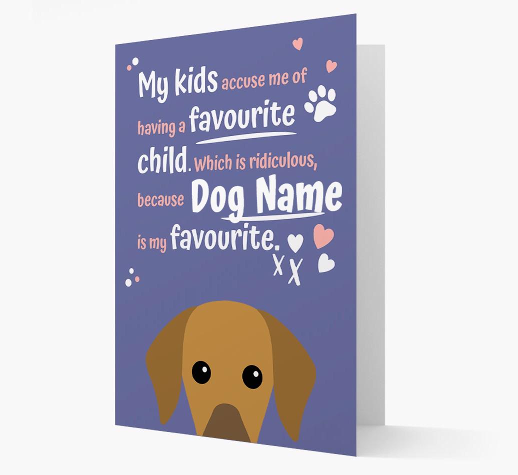 'Favorite Child' - Personalized {breedFullName} Card