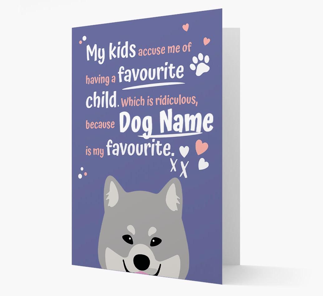 'Favorite Child' - Personalized {breedFullName} Card
