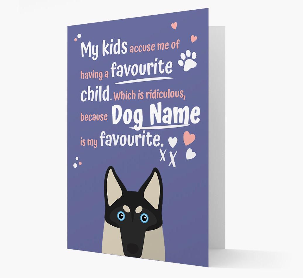 'Favorite Child' - Personalized {breedFullName} Card