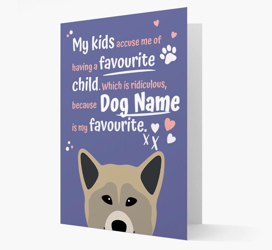 'Favorite Child' - Personalized {breedFullName} Card