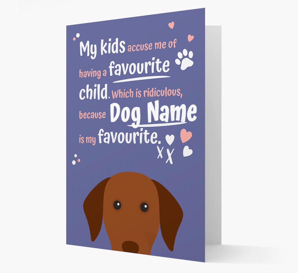 'Favourite Child' - Personalised {breedFullName} Card
