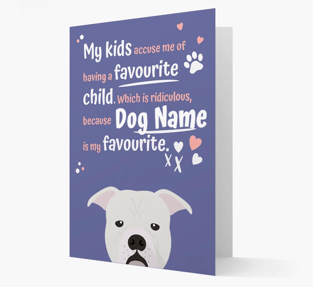 'Favorite Child' - Personalized {breedFullName} Card