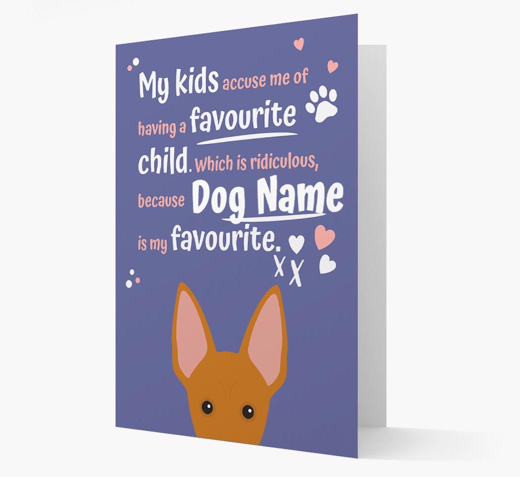 'Favourite Child' - Personalised {breedFullName} Card