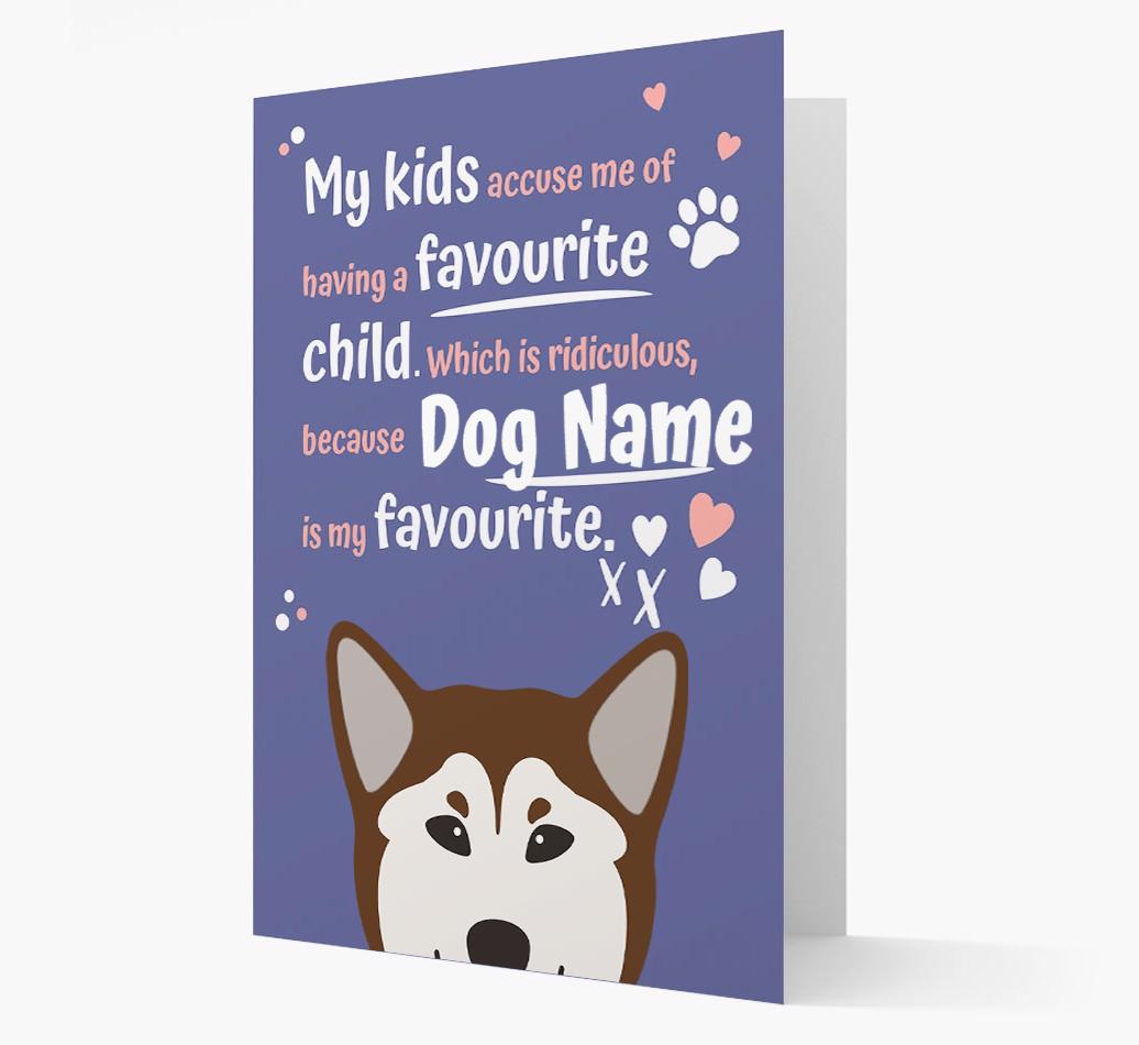 'Favorite Child' - Personalized {breedFullName} Card