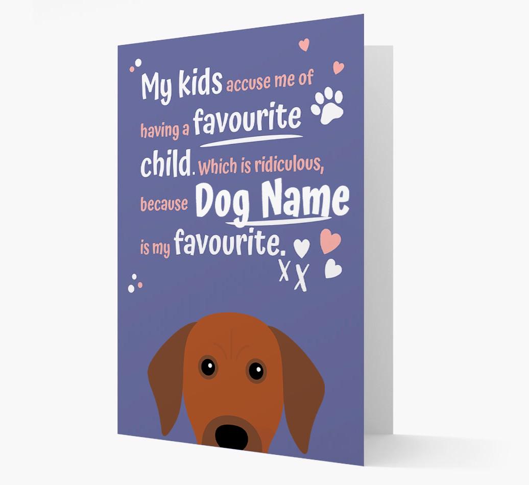 'Favorite Child' - Personalized {breedFullName} Card