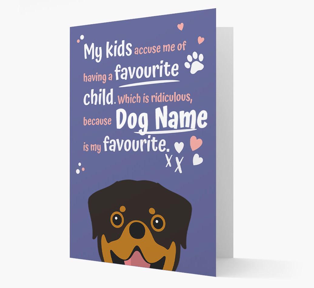 'Favorite Child' - Personalized {breedFullName} Card