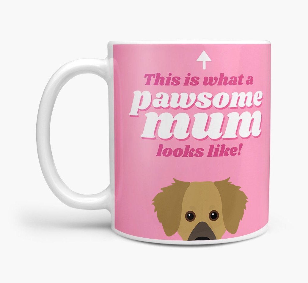 'Pawsome Dog Mum' - Personalised {breedFullName} Mug