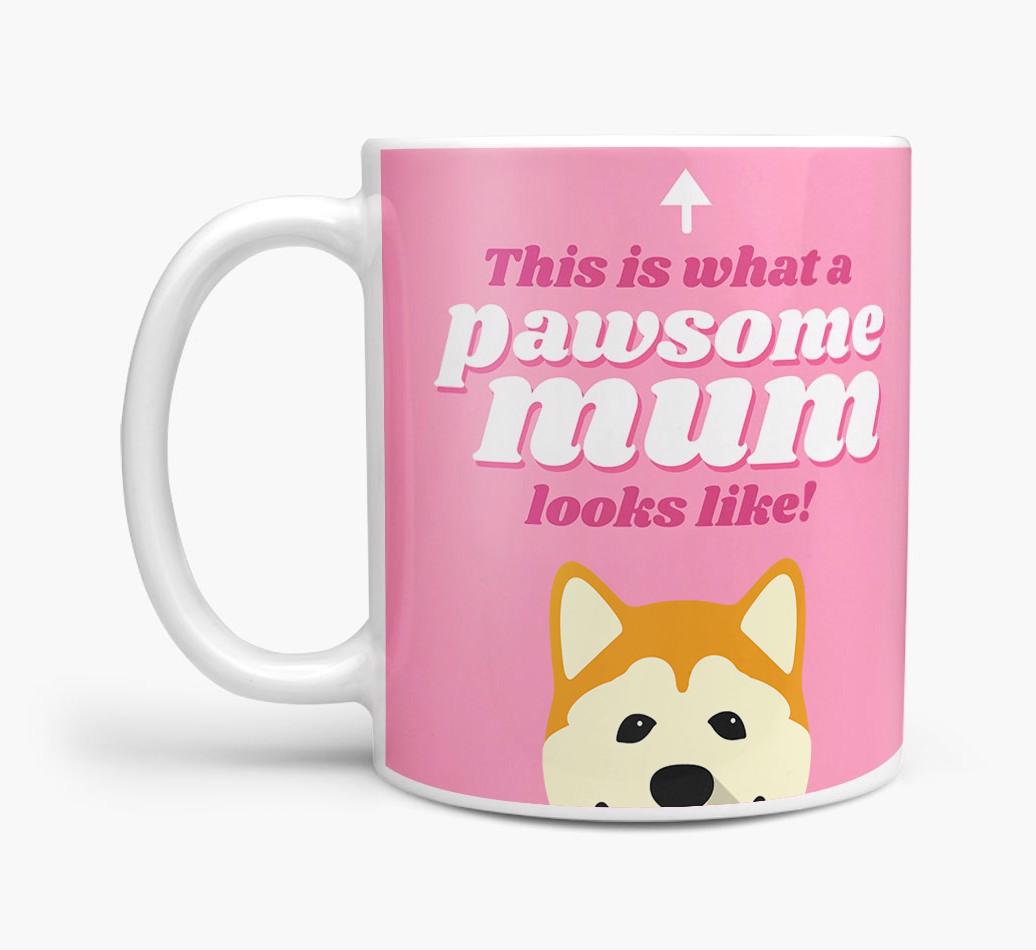 'Pawsome Dog Mum' - Personalised {breedFullName} Mug