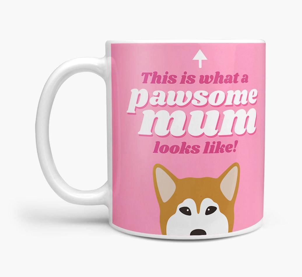'Pawsome Dog Mum' - Personalised {breedFullName} Mug