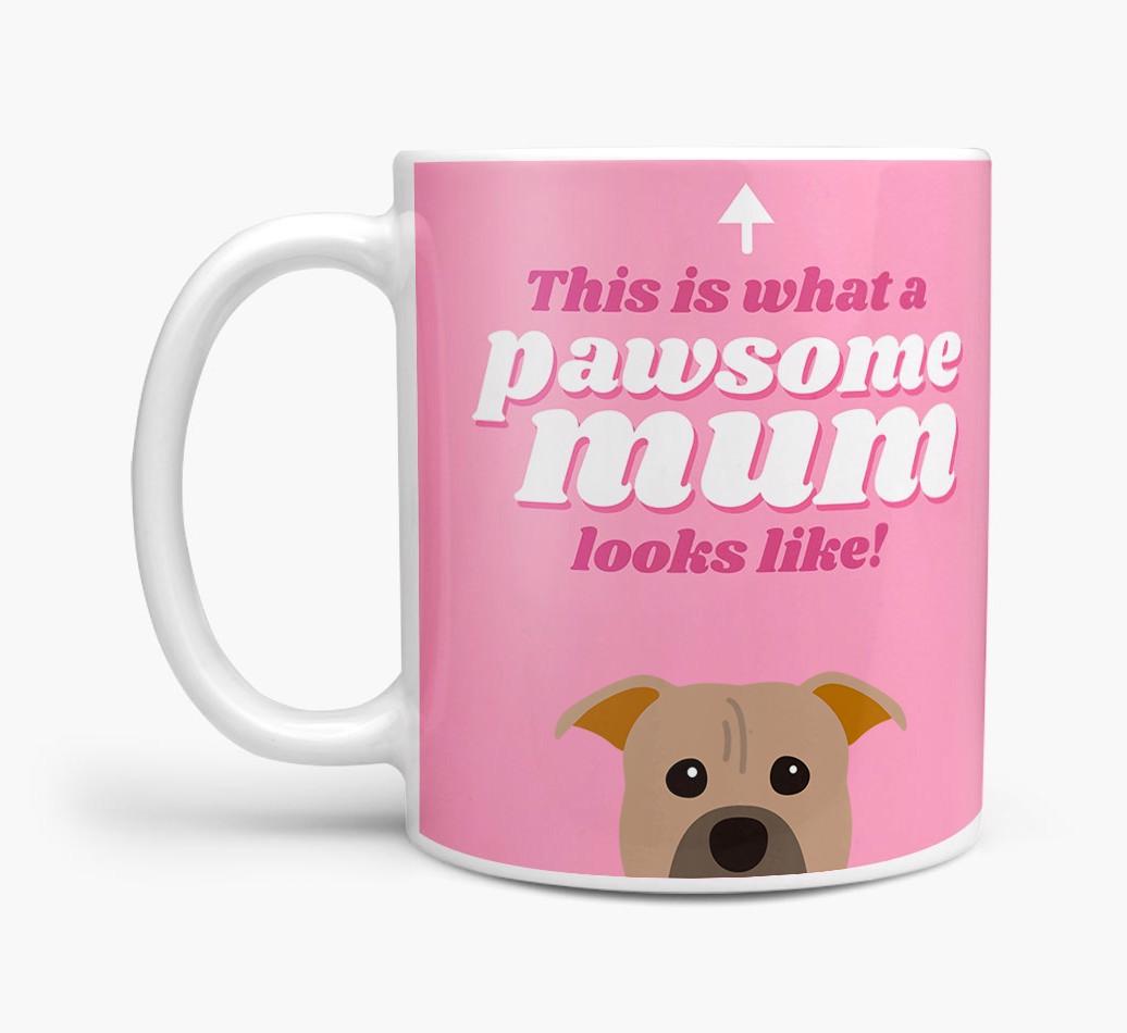 'Pawsome Dog Mum' - Personalised {breedFullName} Mug