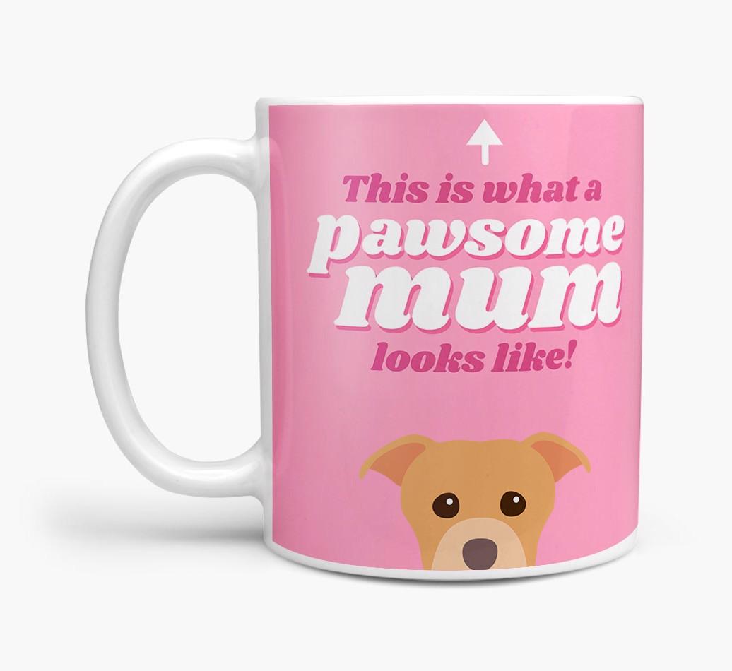 'Pawsome Dog Mum' - Personalised {breedFullName} Mug