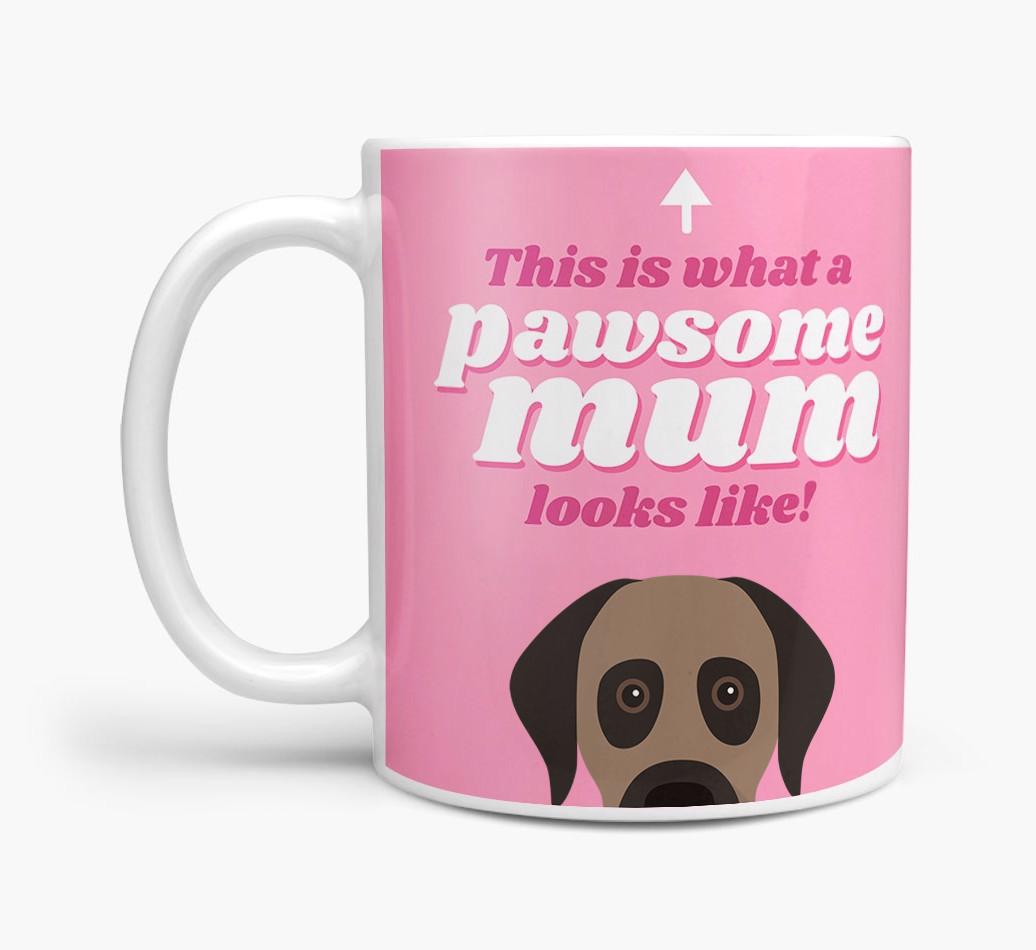 'Pawsome Dog Mum' - Personalised {breedFullName} Mug