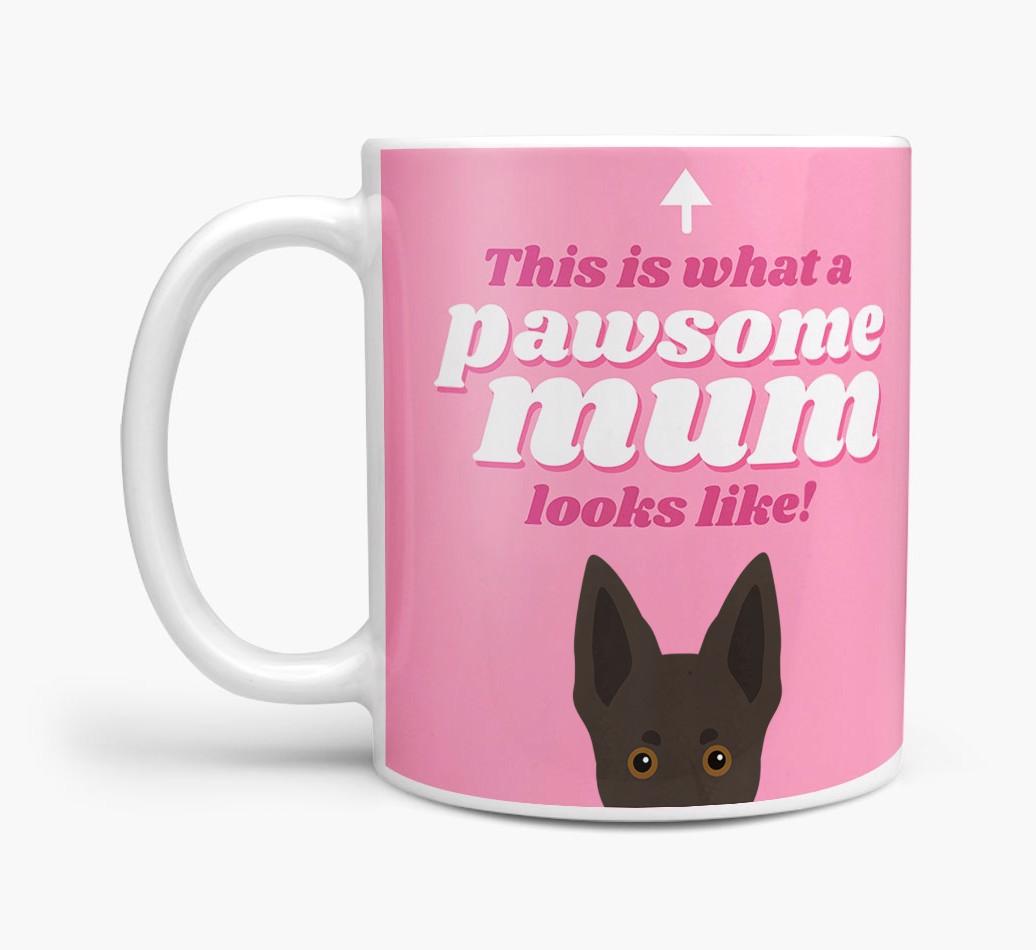 'Pawsome Dog Mum' - Personalised {breedFullName} Mug