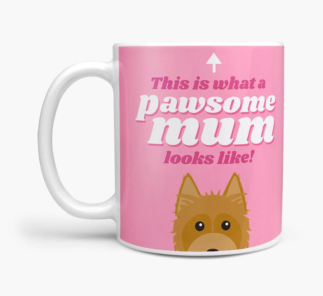 'Pawsome Dog Mum' - Personalised {breedFullName} Mug