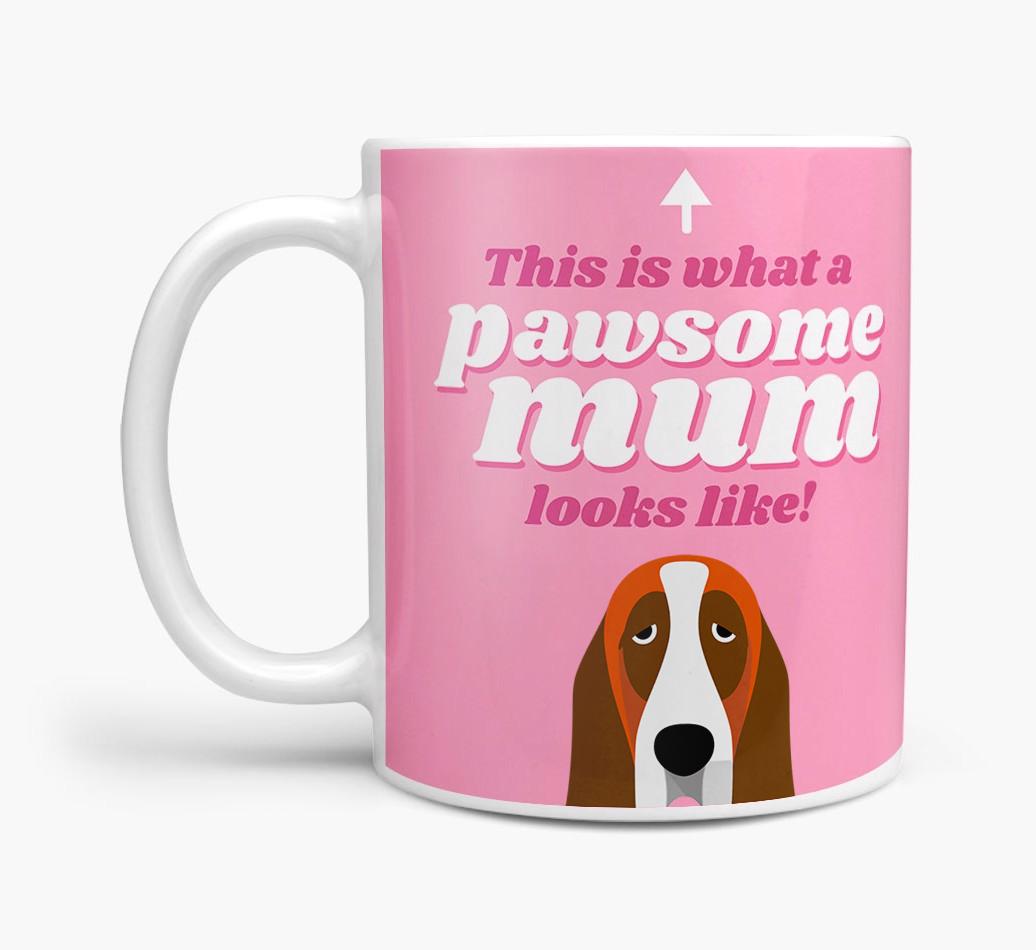 'Pawsome Dog Mum' - Personalised {breedFullName} Mug
