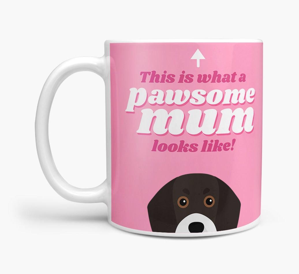 'Pawsome Dog Mum' - Personalised {breedFullName} Mug