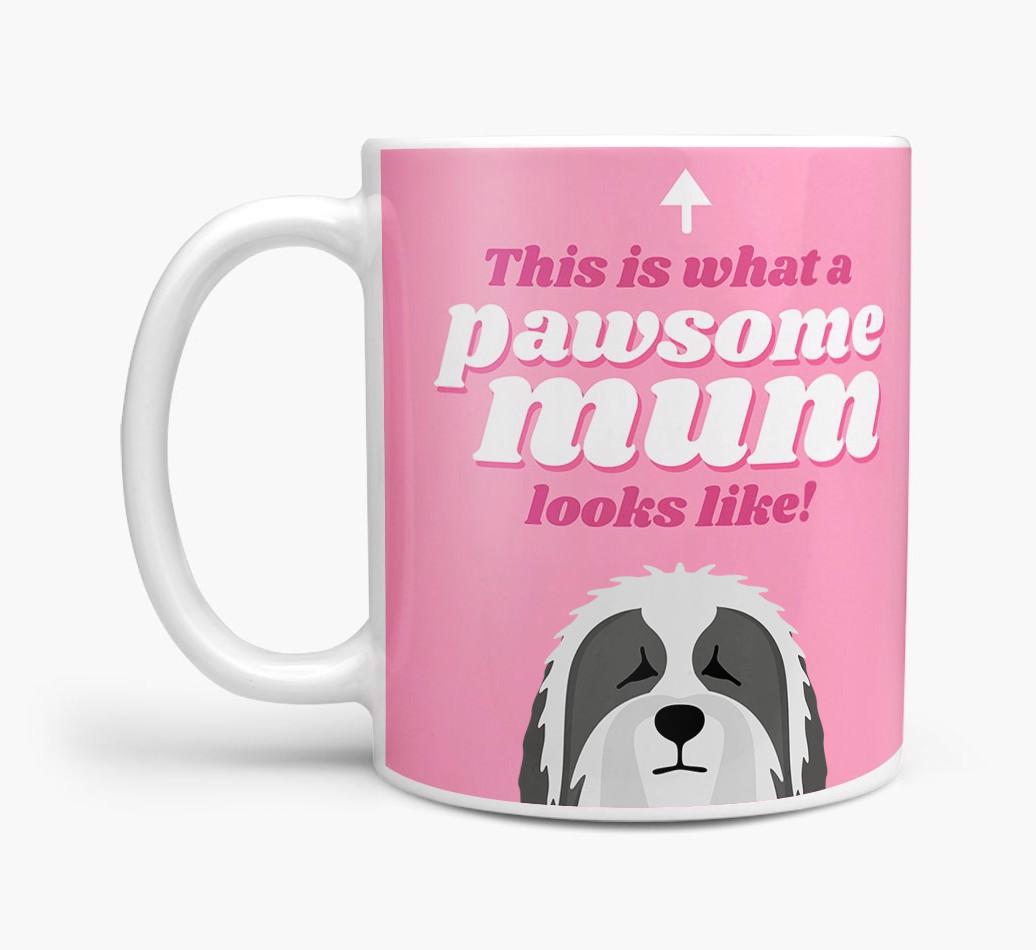 'Pawsome Dog Mum' - Personalised {breedFullName} Mug