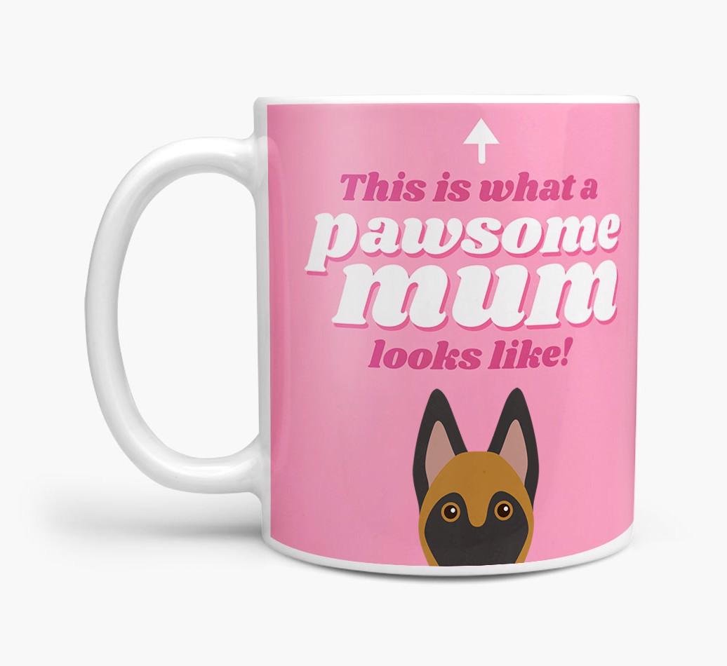 'Pawsome Dog Mum' - Personalised {breedFullName} Mug
