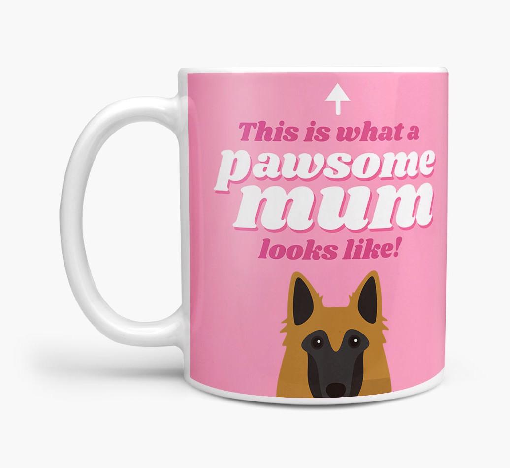 'Pawsome Dog Mum' - Personalised {breedFullName} Mug