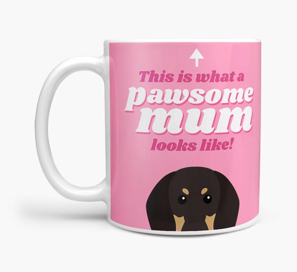 'Pawsome Dog Mum' - Personalised {breedFullName} Mug