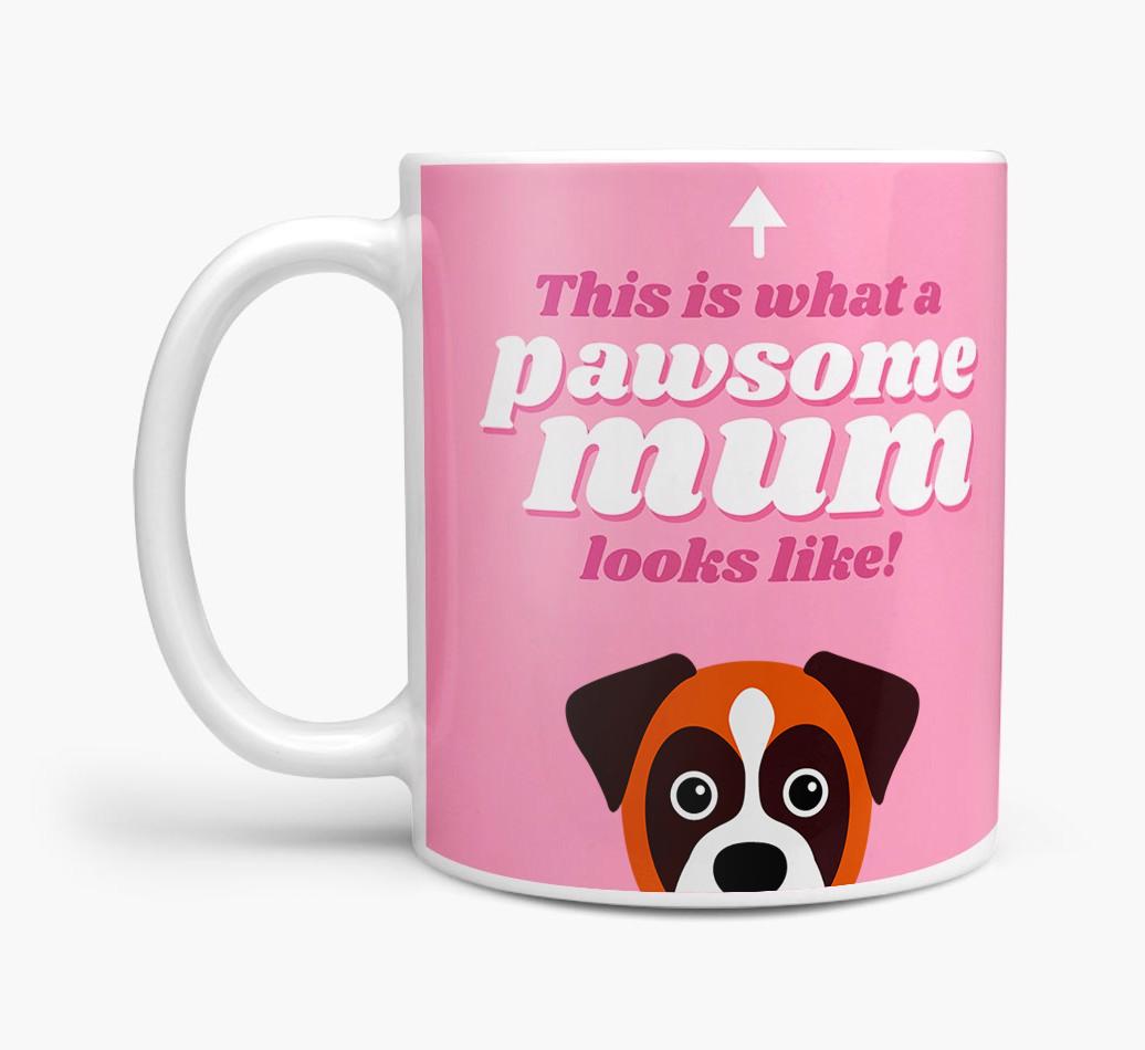 'Pawsome Dog Mum' - Personalised {breedFullName} Mug
