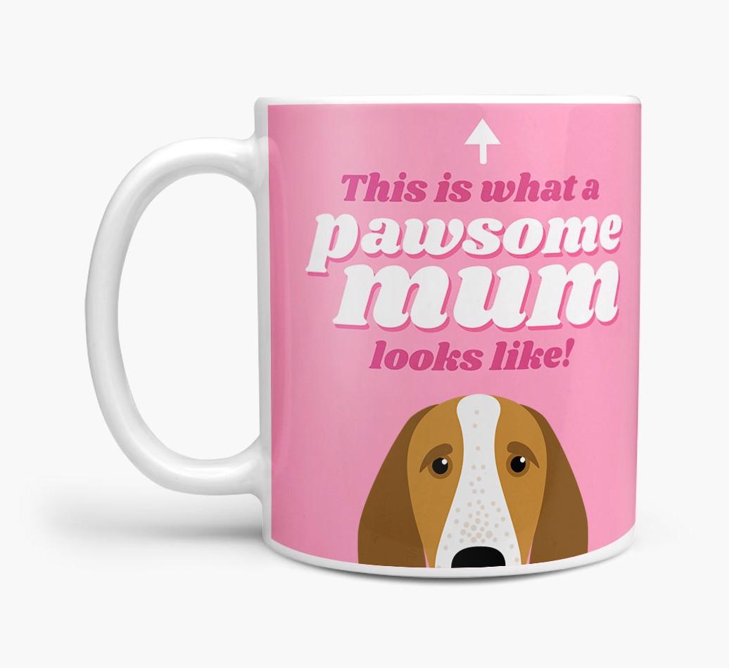 'Pawsome Dog Mum' - Personalised {breedFullName} Mug