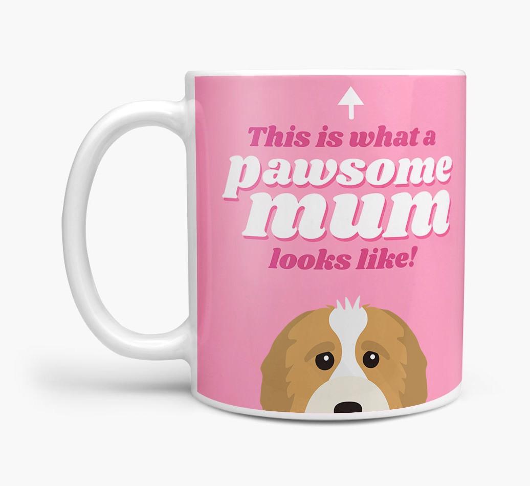 'Pawsome Dog Mum' - Personalised {breedFullName} Mug
