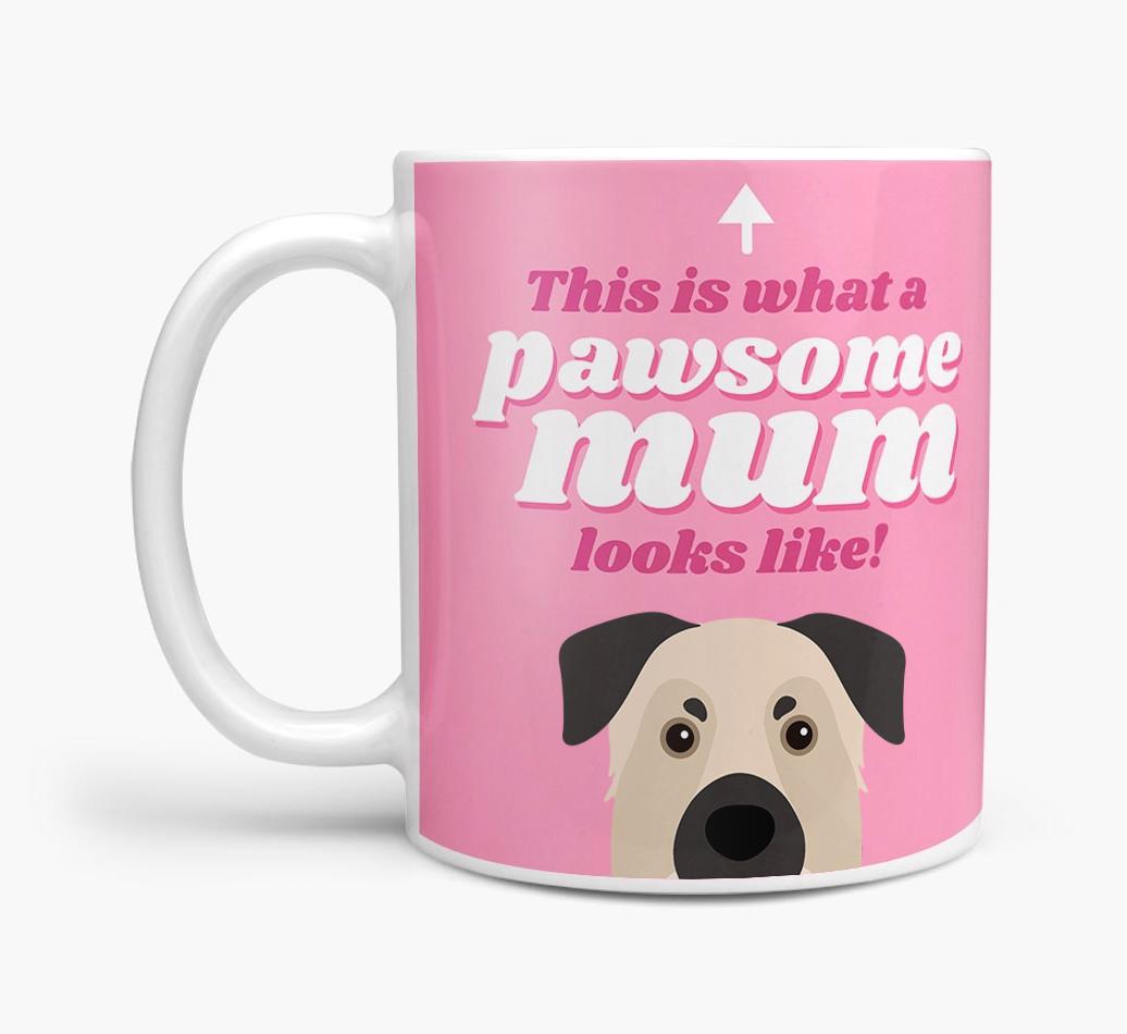 'Pawsome Dog Mum' - Personalised {breedFullName} Mug