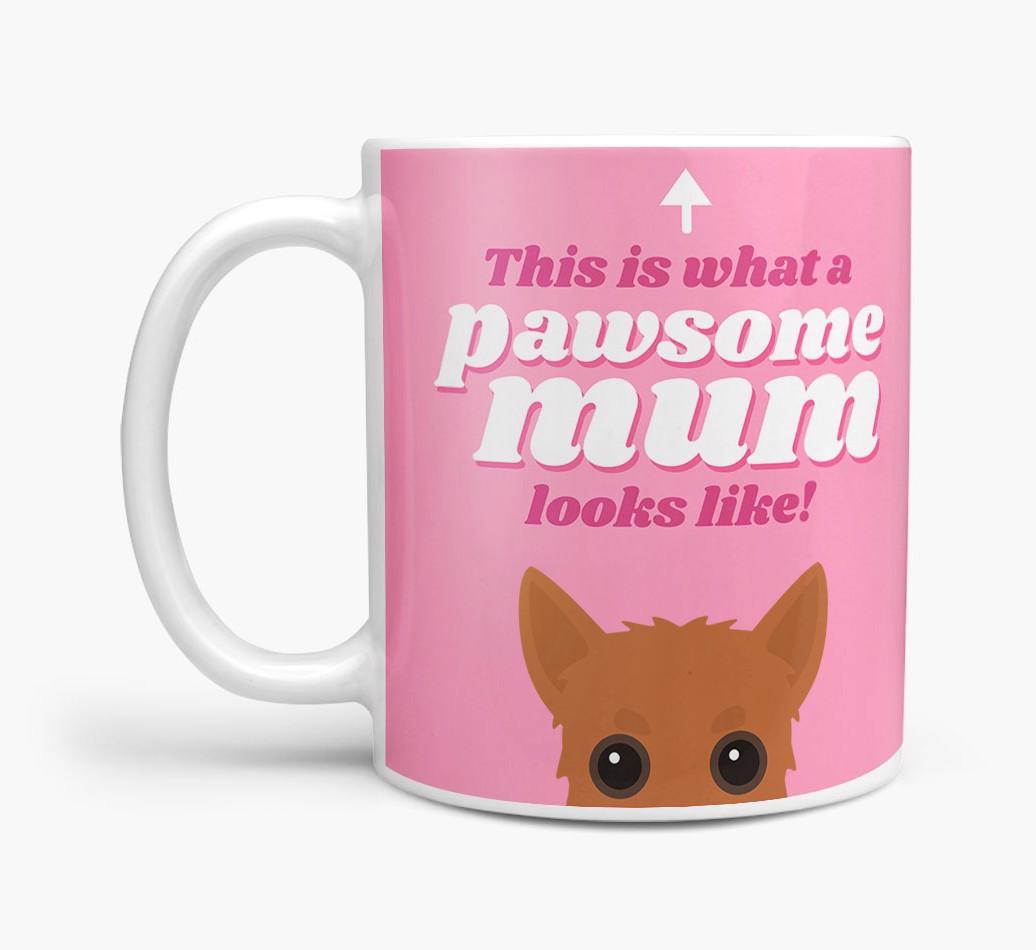 'Pawsome Dog Mum' - Personalised {breedFullName} Mug