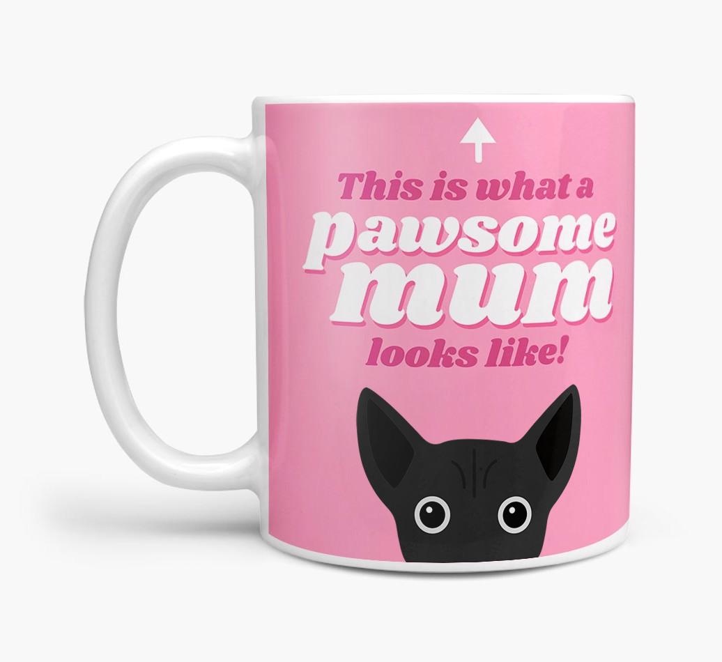 'Pawsome Dog Mum' - Personalised {breedFullName} Mug