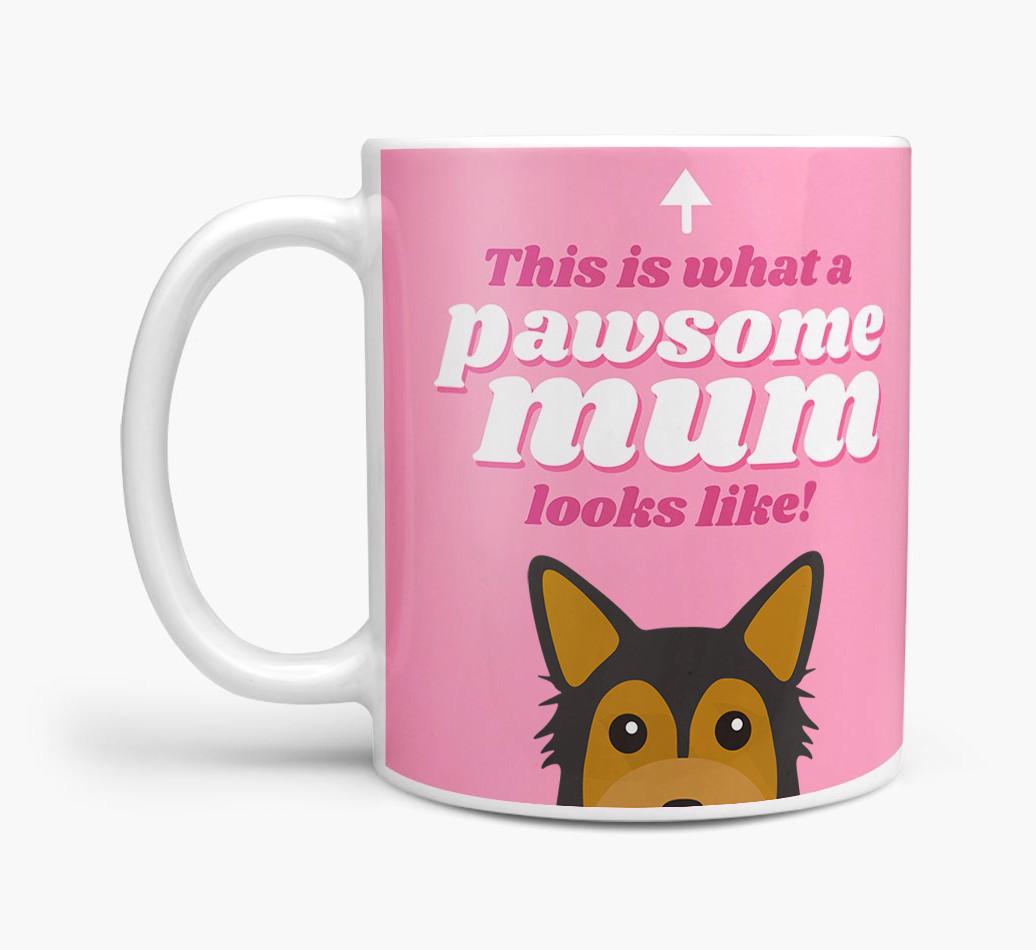 'Pawsome Dog Mum' - Personalised {breedFullName} Mug