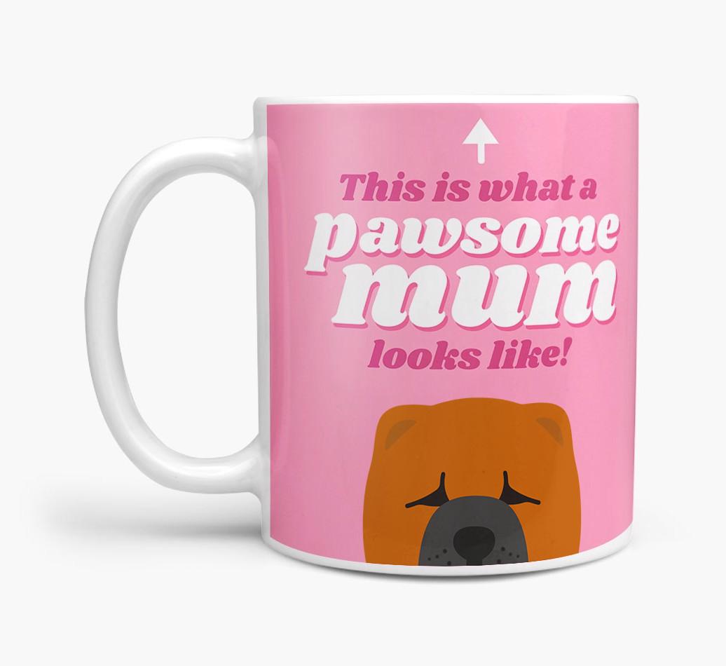 'Pawsome Dog Mum' - Personalised {breedFullName} Mug