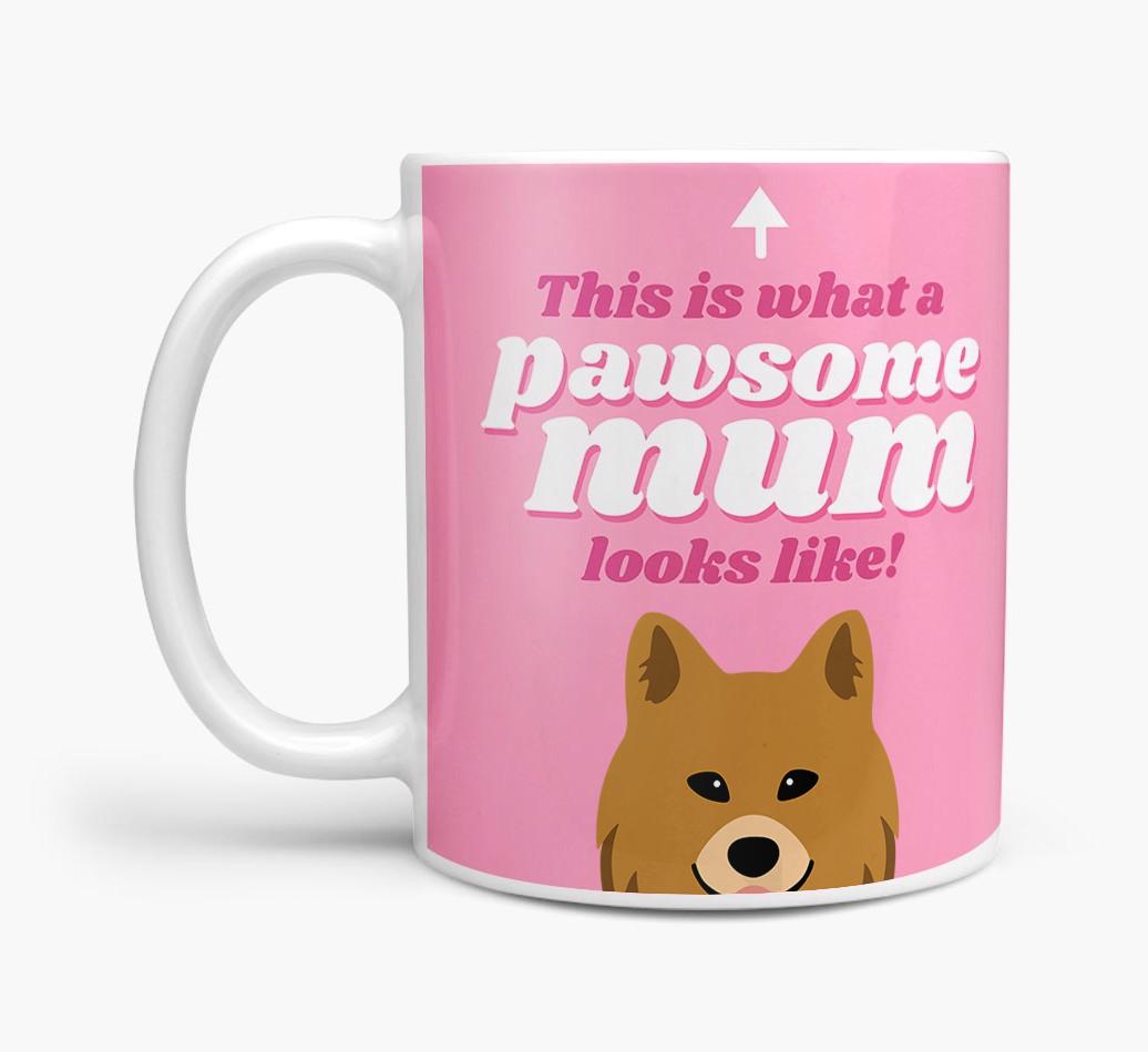 'Pawsome Dog Mum' - Personalised {breedFullName} Mug