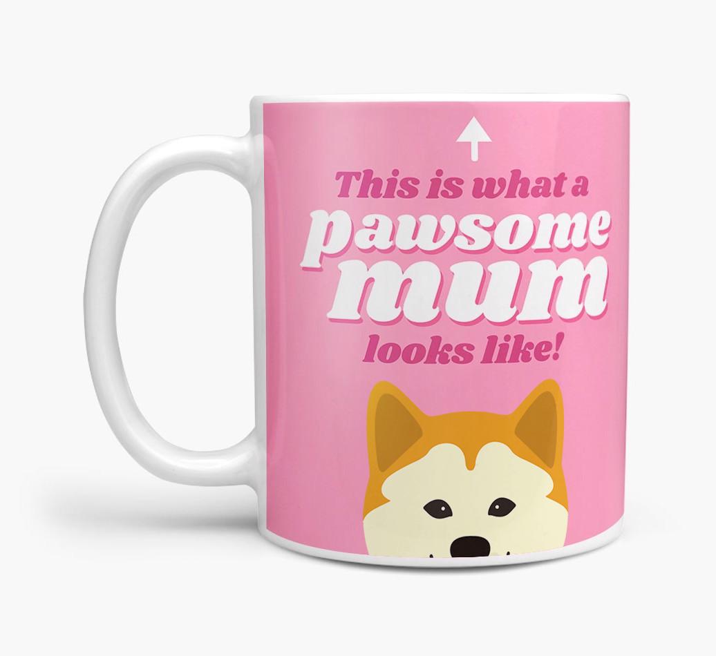 'Pawsome Dog Mum' - Personalised {breedFullName} Mug