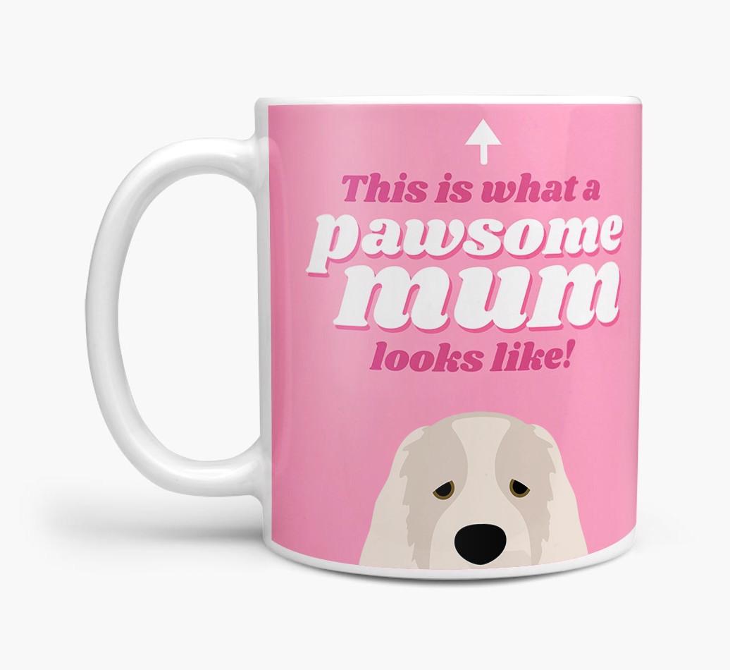 'Pawsome Dog Mum' - Personalised {breedFullName} Mug