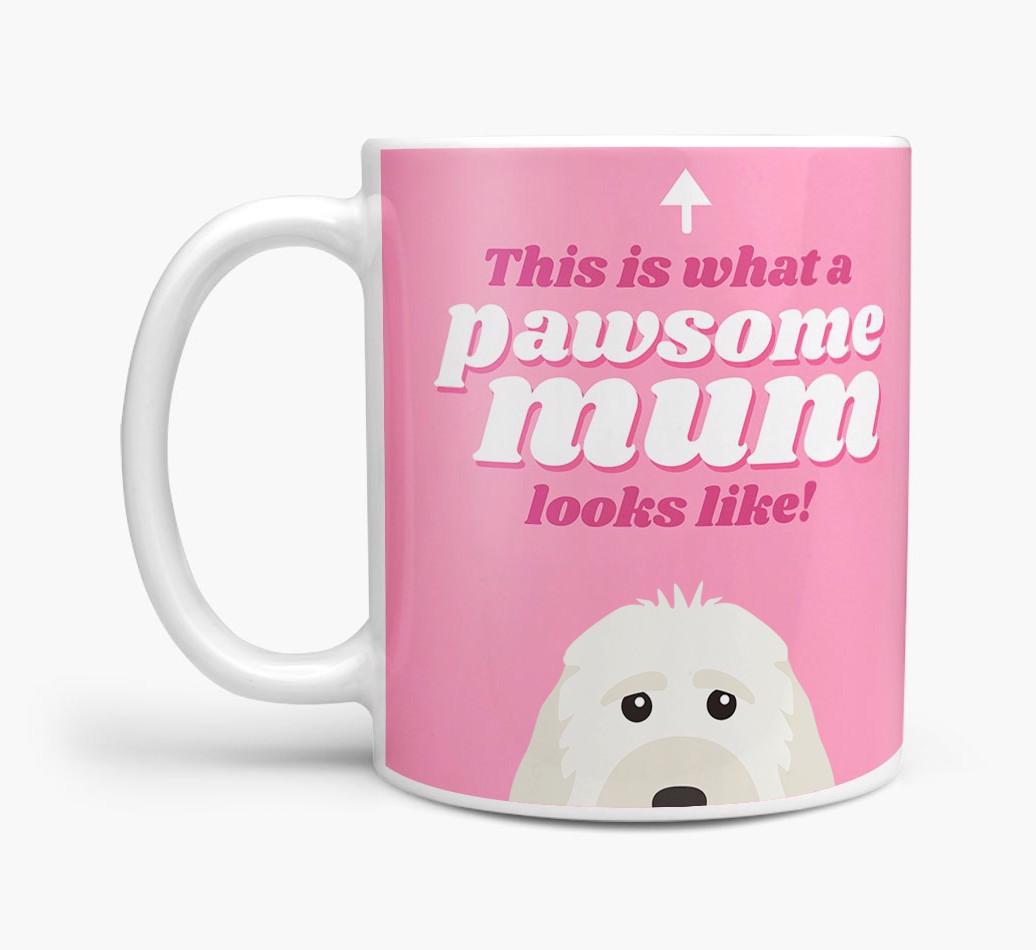 'Pawsome Dog Mum' - Personalised {breedFullName} Mug