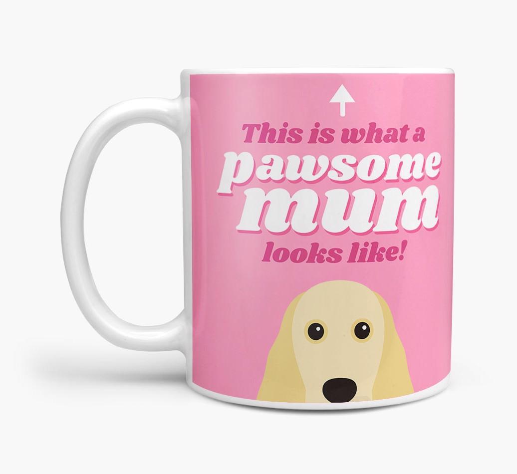 'Pawsome Dog Mum' - Personalised {breedFullName} Mug
