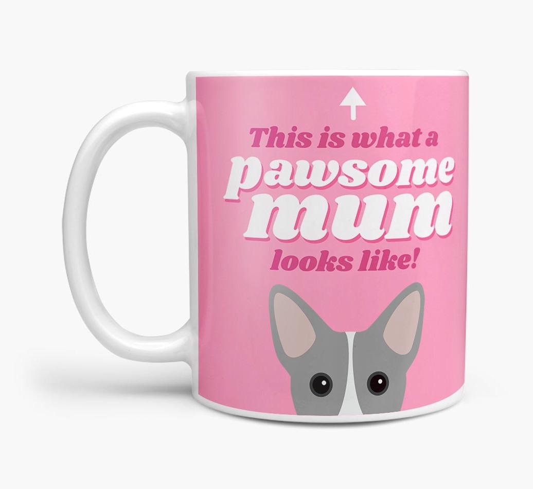 'Pawsome Dog Mum' - Personalised {breedFullName} Mug