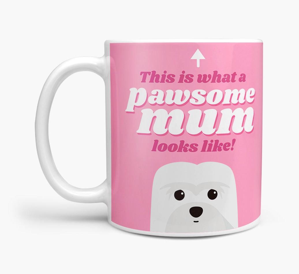 'Pawsome Dog Mum' - Personalised {breedFullName} Mug