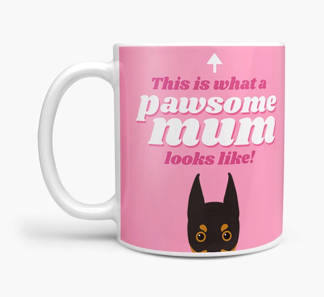 'Pawsome Dog Mum' - Personalised {breedFullName} Mug