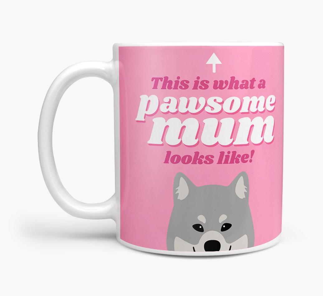 'Pawsome Dog Mum' - Personalised {breedFullName} Mug