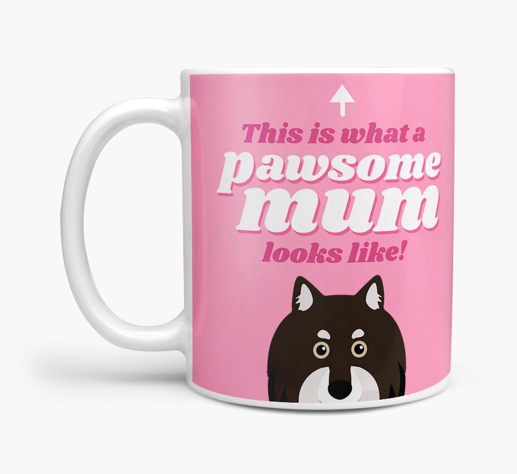 'Pawsome Dog Mum' - Personalised {breedFullName} Mug